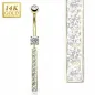 Piercing nombril Or 14 carats barre