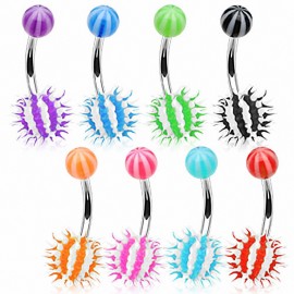 Piercing nombril silicone candy