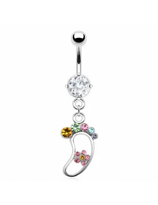 Piercing nombril pied