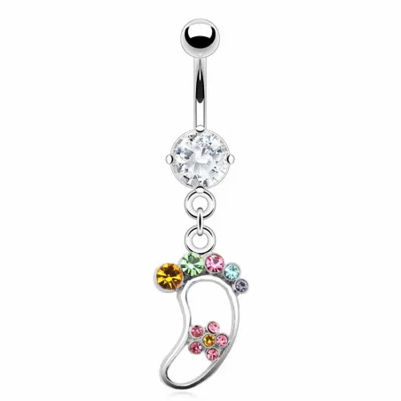 Piercing nombril pied