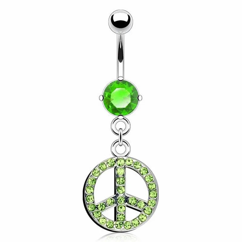 Piercing nombril symbole Paix