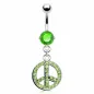 Piercing nombril symbole Paix