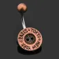 Piercing nombril bouton cuivre