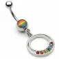 Piercing nombril Gay Pride Rond