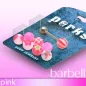 Pack Piercing Langue Boules Acrylique Rose