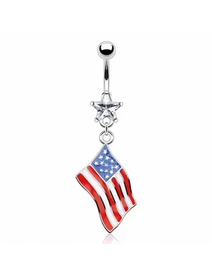 Piercing nombril Drapeau USA