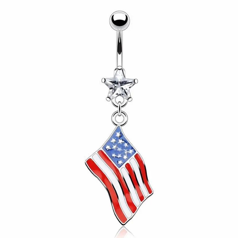Piercing nombril Drapeau USA