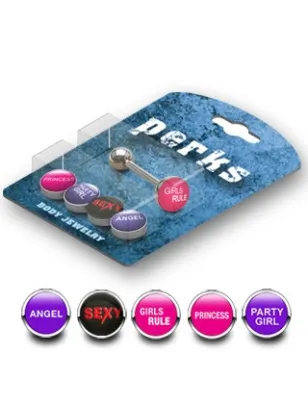Pack Piercing Langue Acier Logos Girls - Bijou Piercing Langue