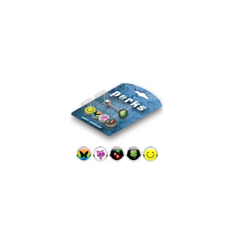 Pack Piercing Langue Acier Logos Smiley