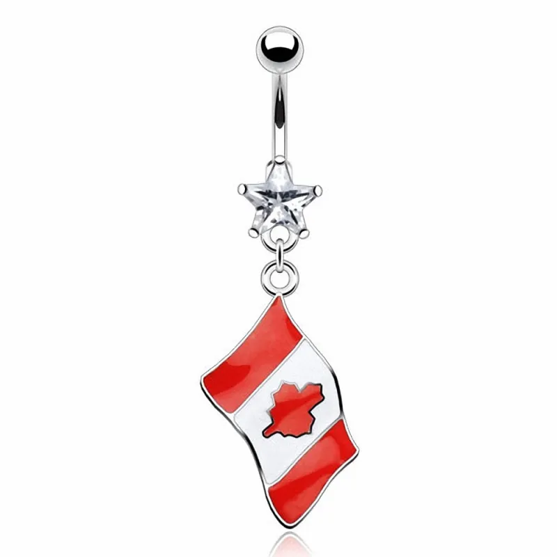 Piercing nombril Drapeau Canada