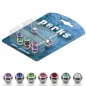 Pack Piercing Langue Acier + 7 Boules serties de Gemmes