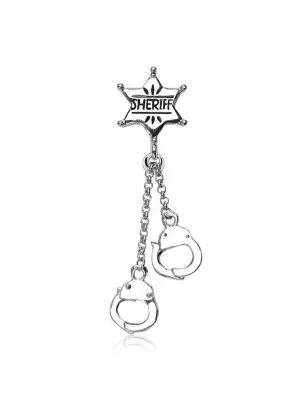 Piercing nombril inversé Sheriff Menottes