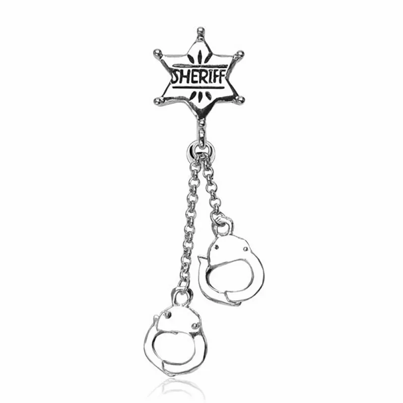 Piercing nombril inversé Sheriff Menottes