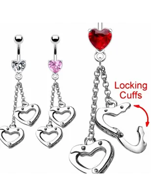 Piercing nombril Cœur Menottes