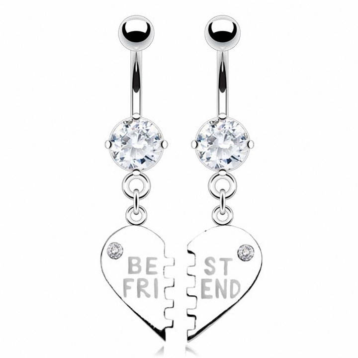 Paire de Piercing nombril "Best Friend"