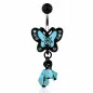 Piercing nombril Papillon Bleu