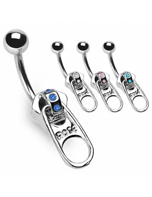Piercing nombril Fermeture Eclair Acier chirurgical