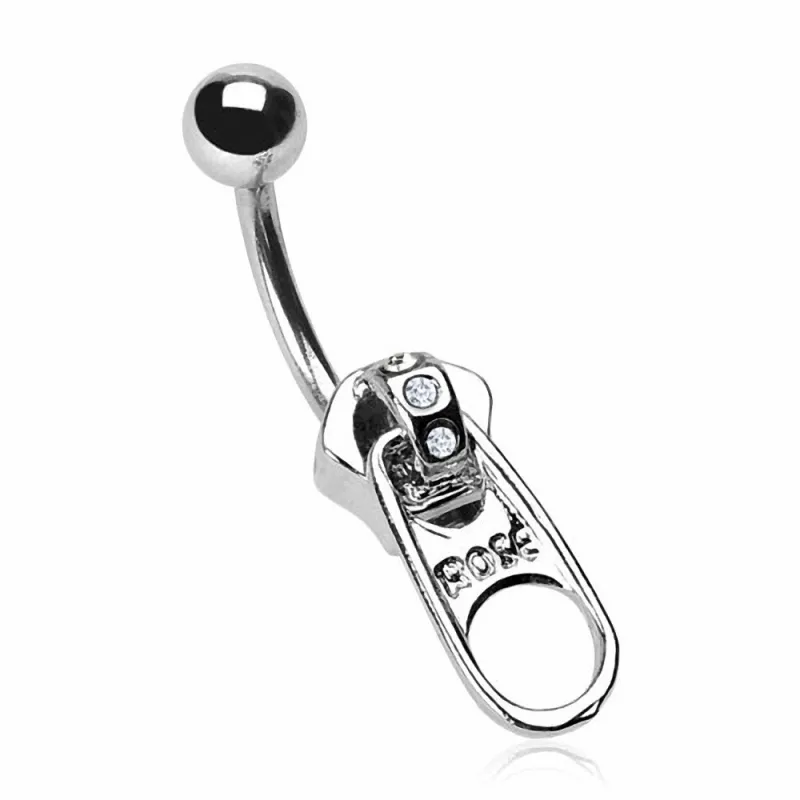 Piercing nombril Fermeture Eclair Acier chirurgical