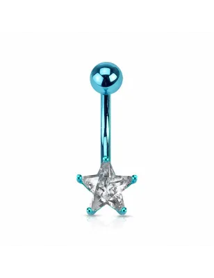 Piercing nombril Néon Titanium Etoile