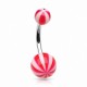 Piercing nombril Acier Boules Candy