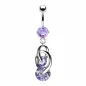 Piercing nombril Pendentif Cosmo 2 Gemmes