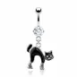 Piercing nombril Pendentif Chat Noir