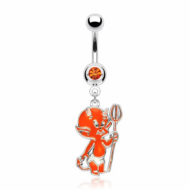 Piercing nombril Bébé Diable Orange
