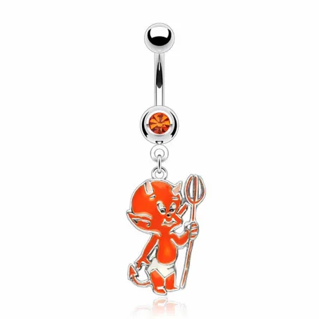 Piercing nombril Bébé Diable Orange