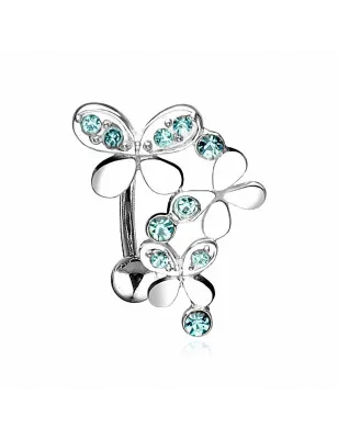 Piercing nombril inversé Triple Papillons