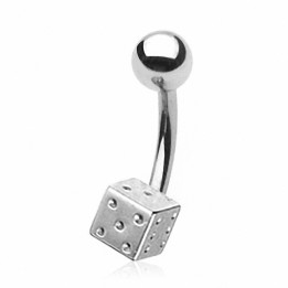Piercing nombril Dé acier chirurgical 