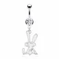 Piercing nombril Pendentif Lapin Emaillé