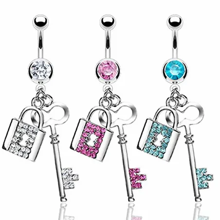 Piercing nombril Cadenas et Clef