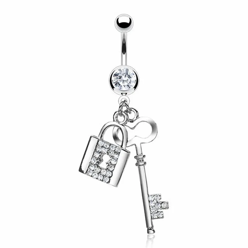 Piercing nombril Cadenas et Clef