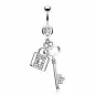 Piercing nombril Cadenas et Clef