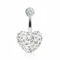 Piercing nombril Multi Crystal Ferido Coeur