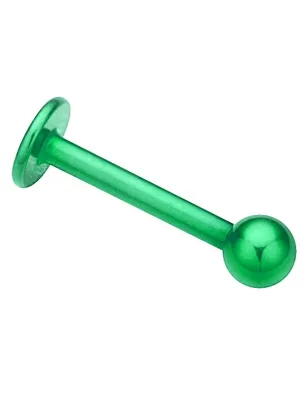 Piercing Labret Titanium Anodisé Vert - Bijou Piercing Labret