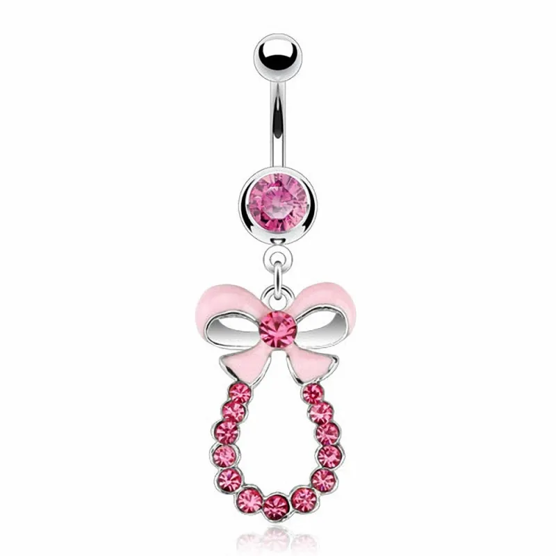 Piercing nombril Noeud Papillon Gemmes