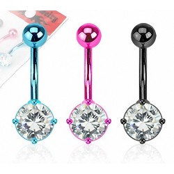 Double Piercing Barbell Pour Cartilage/Tragus - Étoile Gemme - Acier Chirurgical 1.2x6mm - Neuf