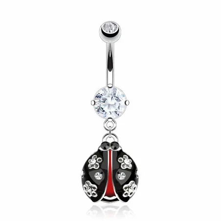 Piercing nombril acier Coccinelle Fleurs
