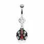 Piercing nombril acier Coccinelle Fleurs