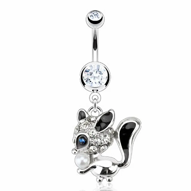 Piercing nombril Acier Chirurgical Ecureuil