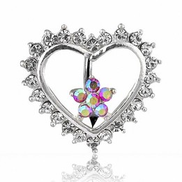 Piercing nombril inversé Coeur et Fleur