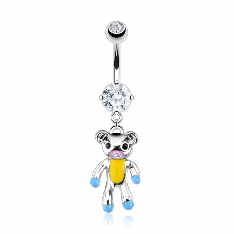 Piercing nombril acier Ours en peluche