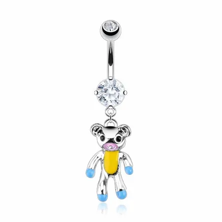 Piercing nombril acier Ours en peluche