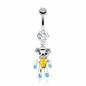 Piercing nombril acier Ours en peluche