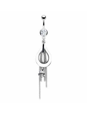 Piercing nombril Acier Chirurgical Pendentif Larme Chaînes