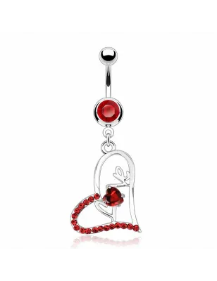 Piercing nombril Pendentif Coeur LOVE
