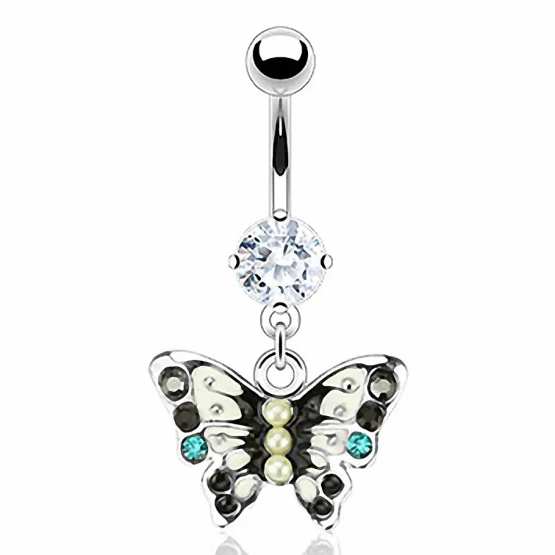 Piercing nombril Acier Chirurgical Pendentif Papillon