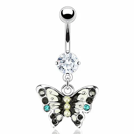 Piercing nombril Acier Chirurgical Pendentif Papillon