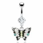 Piercing nombril Acier Chirurgical Pendentif Papillon